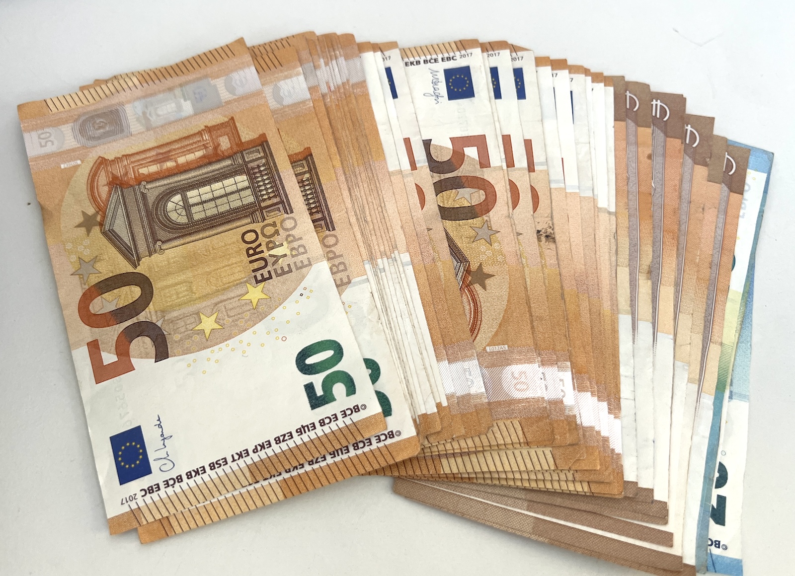 Stack of euros