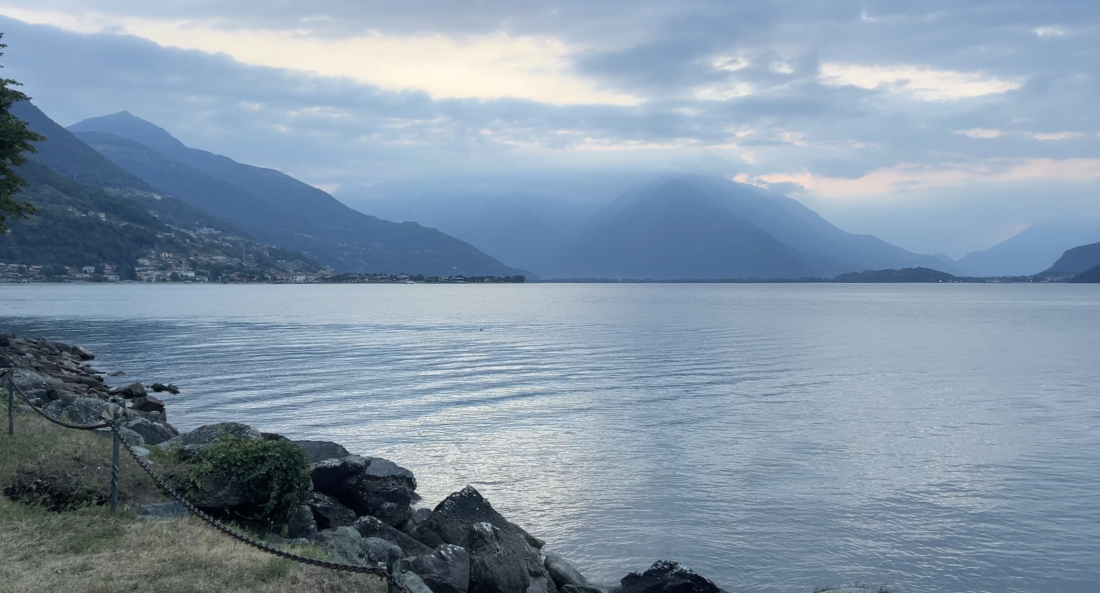 Parking lot on Lake Como